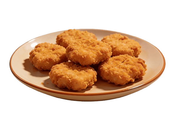 Piring chicken nugget